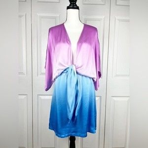 Young Fabulous & Broke Pink and Blue Ombre Mini Dress